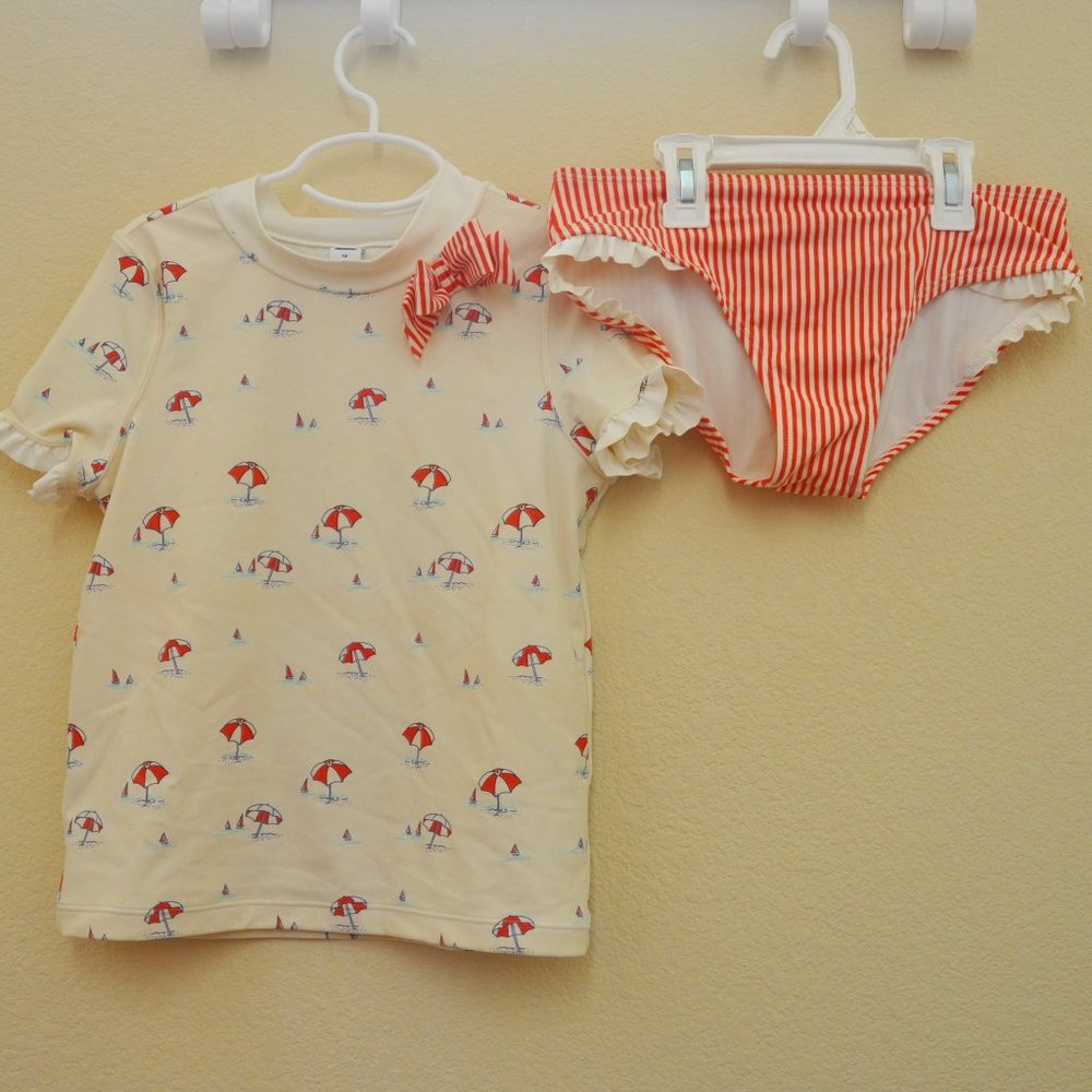 Janie and Jack Umbrella Rash Guard Set